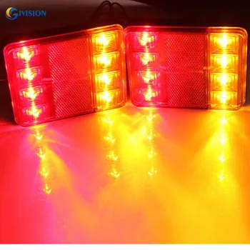 

2PCS 12V 24V Truck LED Tail Light Rear Lamp Stop Reverse Safety Indicator Fog Lights for Trailers UTE Caravans Campers Vans