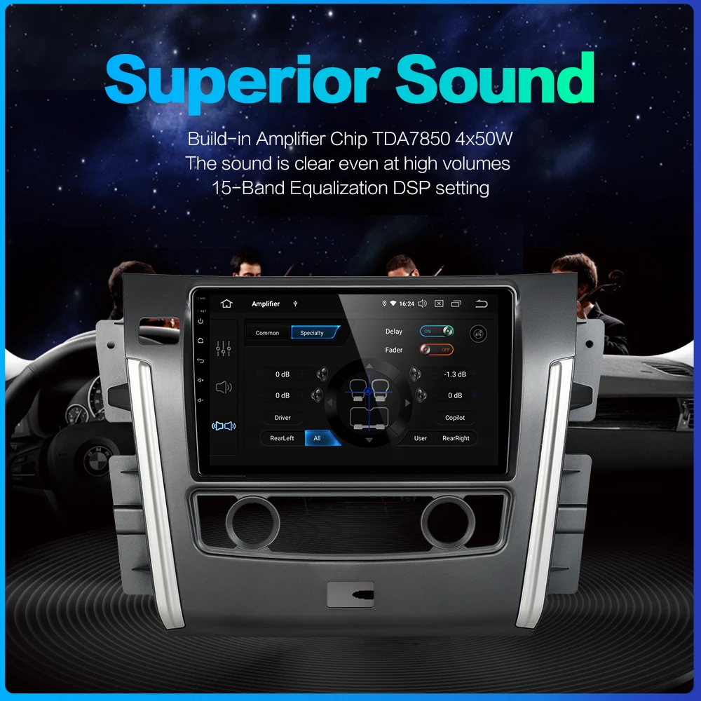 Автомагнитола Fongent с поддержкой Android 9 0 головное устройство для Nissan Patrol 2018 GPS Bluetooth
