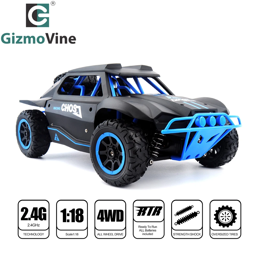 

GizmoVine Remote Control Car Toy Model 1/18 4WD 25KM/H High Speed Drift Simulation RC Car Short-Course Racing Truck Toy For Kids