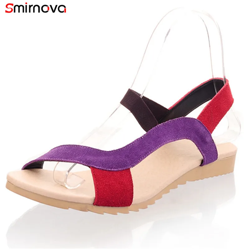 Smirnova/2018 г. модная Высококачественная обувь из коровьей замши босоножки