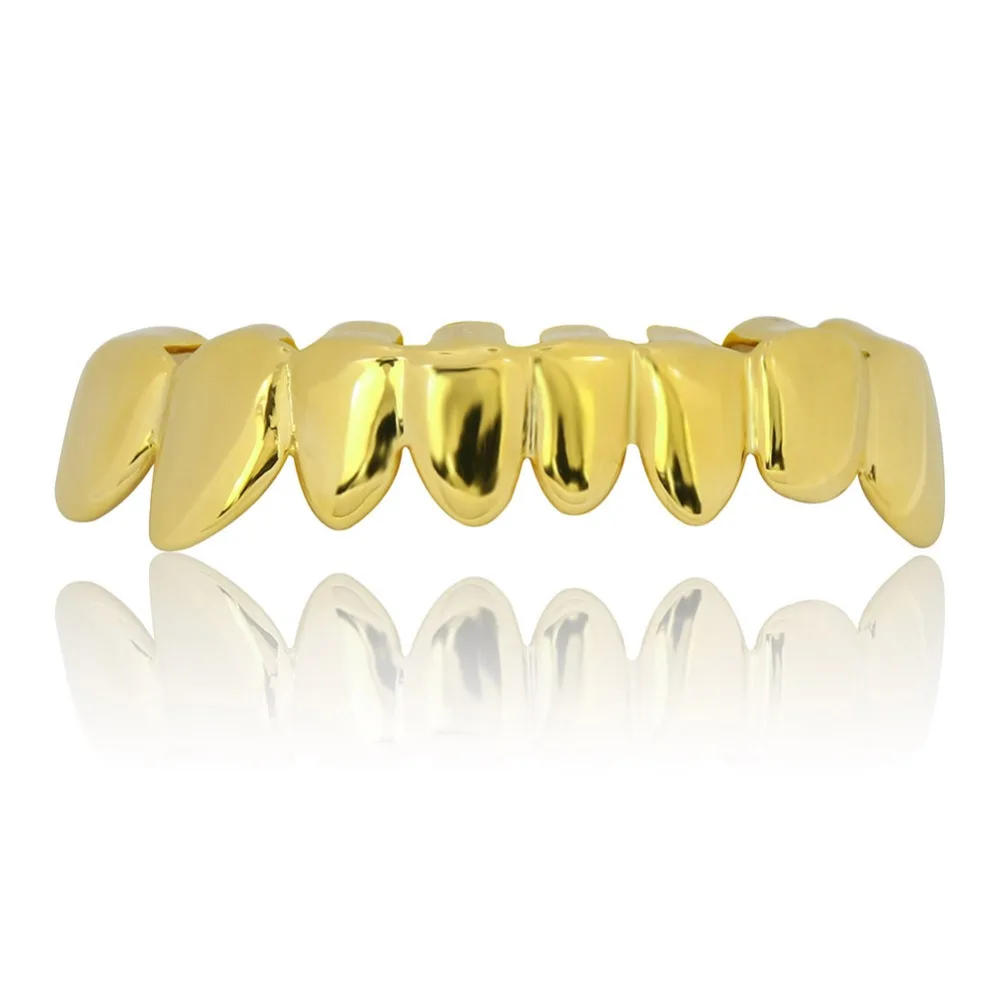 

TOPGRILLZ Hip Hop Grillz GOLD Color PLATED DRIP STYLE Teeth GRILL Shaped Bottom Tooth Grills Ship From US