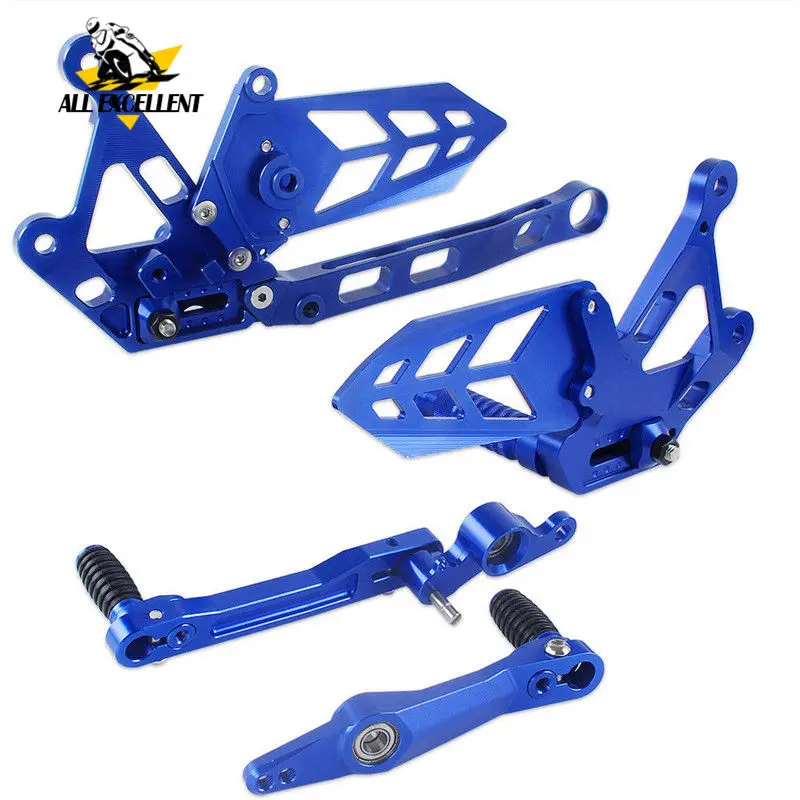 Aluminum MT10 FZ10 Accessories Adjustable Rearsets Footrests Dirt Bike