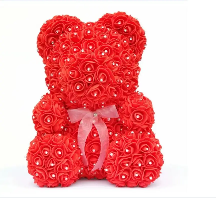 2020 diamante oso con corazón rosas artificiales espuma rosas Flor de diamantes Oso de San Valentín Día de la Madre Regalos de día 2020 diamante oso con corazón rosas artificiales espuma rosas Flor de diamantes Oso de San Valentín Día de la Madre Regalos de día