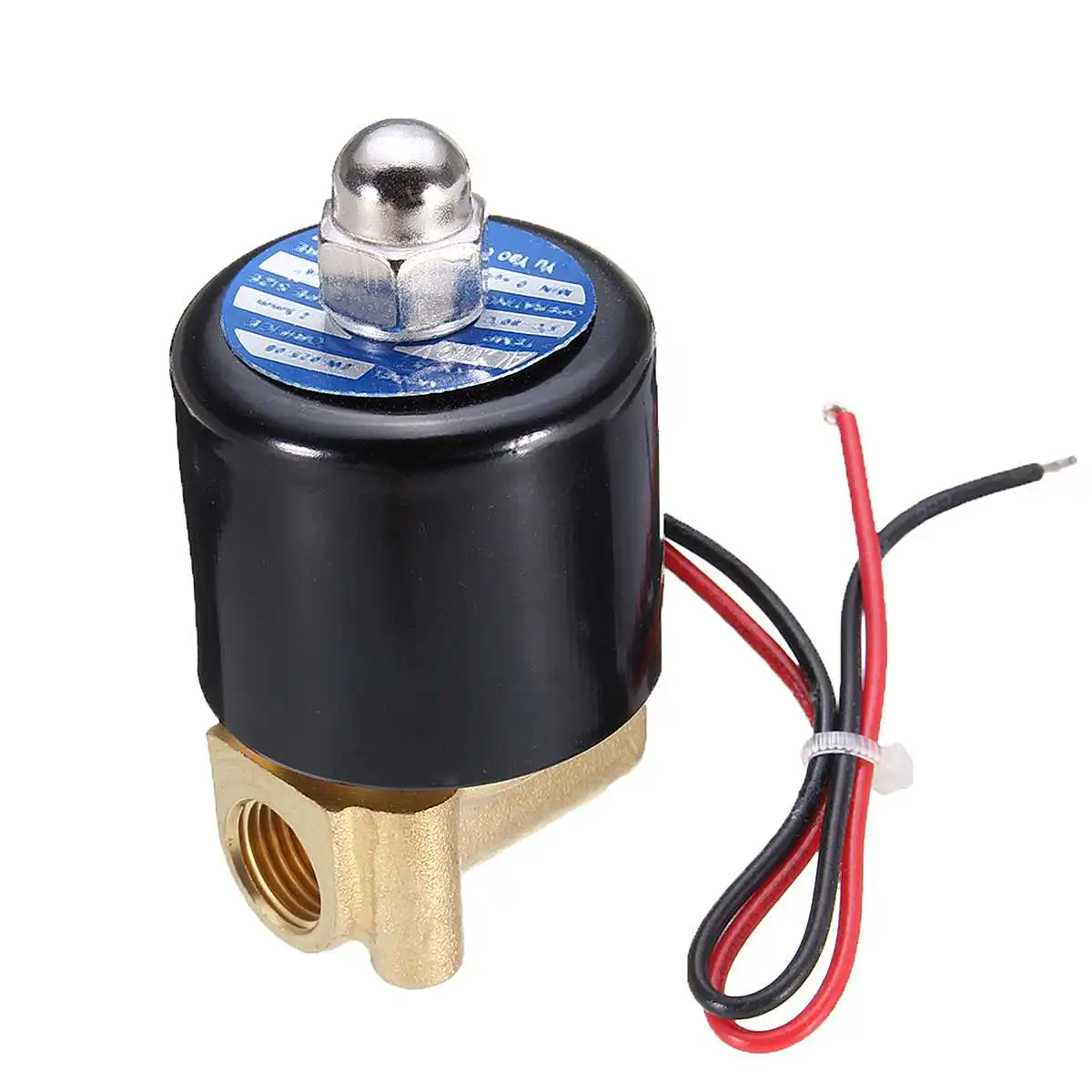 

AC 220V 1/2" Electric Solenoid Valve Pneumatic Valve For Water Oil Air NC Electric Solenoid Valve Switch Water Air Closed N/C