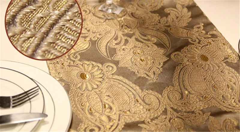 3 Colors European Concise Table Runners For Wedding Luxurious Embroidered Cotton Linen Table Runner Cabinet Cover Home Decor    