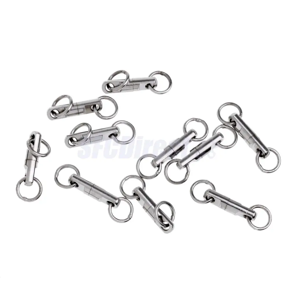 10pcs Fishing Ball Bearing Swivels Heavy Duty Fishing Swivels Tackle 3.5mm