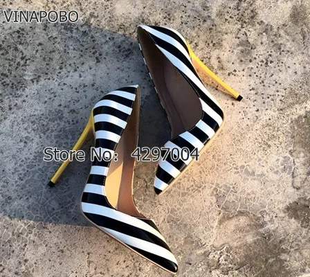 22018-New-stripe-Fahion-Gradient-Zebra-Stripe-Print-Pointed-Toe-High-Heel-Women-Pumps-Thin-Heel (2)