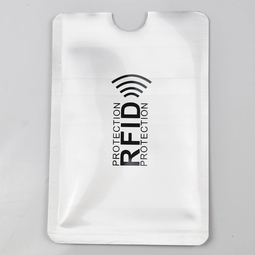 5pcs/lot Anti Rfid Wallet Blocking Reader Lock Bank Card Holder Id Bank Card Case Protection Metal Credit Card Holder Aluminium