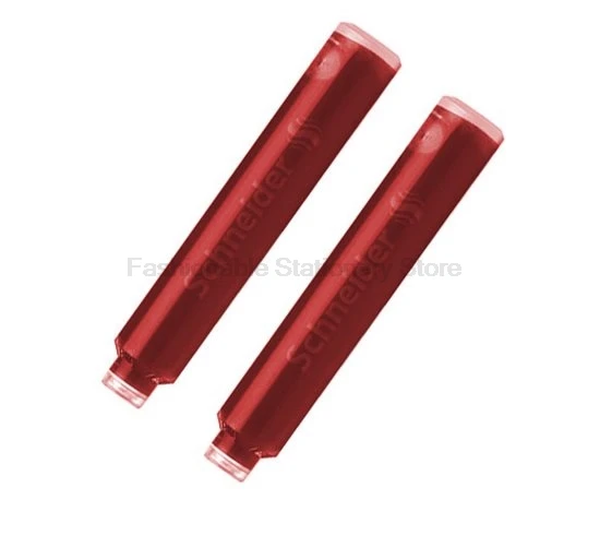 2 упаковки Шнайдер 6603 красные чернила ротационного типа картриджи для перьевых ручек ручка заправка