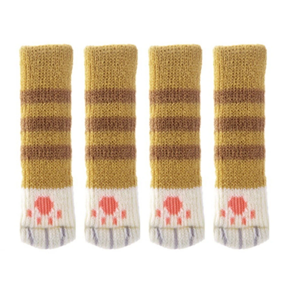 

4Pcs Long Strip Cute Knit Pad door handle Furniture desks Table Chair Legs Floor Protector Cover Reduce noise scratches cover