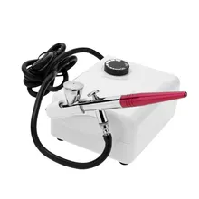 Двойного действия Аэрограф, воздушный компрессор комплект воздушный насос для искусства Татуировка-картина ремесло торт ручка-распылитель набор инструментов