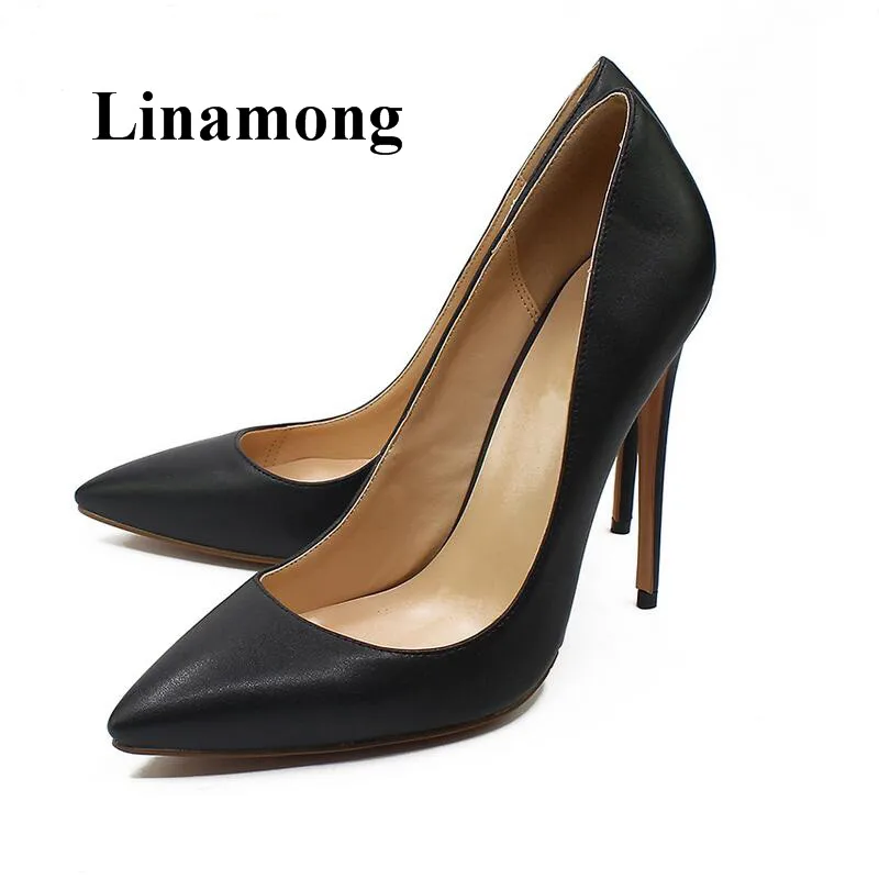 black thin high heels
