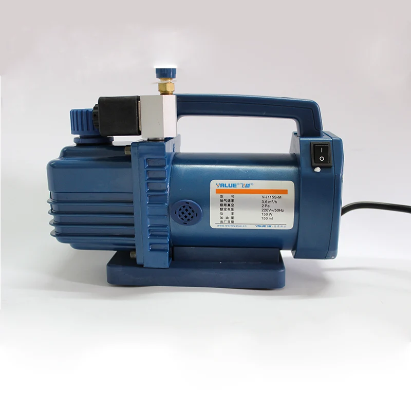 

Free Shipping V-i115S-M reliable Hvac rotary-vane vacuum pump 220V 150W Suitable for R410A R134A R22 R407C R12