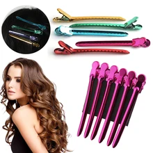 6 шт. высококачественные металлические зажимы для волос из нержавеющей стали с утиным ртом, профессиональные зажимы для парикмахерских, инструменты для укладки волос