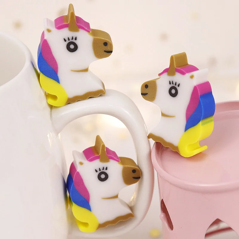 Creative 5PCS Kawaii Animal Unicorn Eraser Children School Supplies