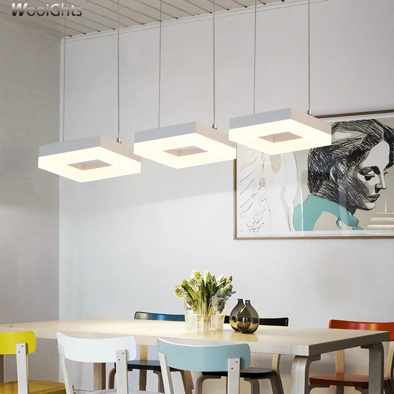  Wooights Suspension Hanging Modern Led Pendant Lights For Dining Room Bar suspension luminaire susp - 32890725788