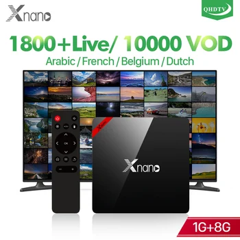 

QHDTV Subscription 1 Year Arabic Android TV Box S905X H.265 4K BT4.0 Belgium Netherlands IPTV Box 2.4G WiFi No App Include