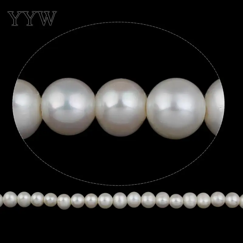 

Cultured Potato Freshwater Pearl Beads natural white 11-12mm Approx 2.5mm Sold By Strand