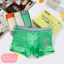 Детское нижнее белье из 3 предметов трусы-боксеры для мальчиков детские трусики с рисунком динозавра мягкие трусы-боксеры для маленьких мальчиков, дышащие подростковые трусы