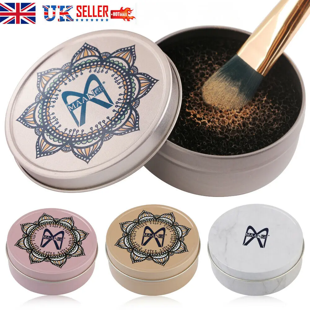 

Makeup Brush Sponge Cleaner Remover Switch Eye Shadow Color Dry Clean Box