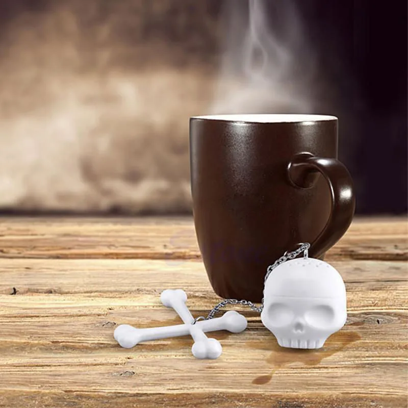 

Silicone Skull Tea Infuser Loose Tea Leaf Strainer Herbal Spice Filter Diffuser