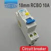 Disjoncteur RCBO 10A 1P + N 6KA | Disjoncteur de courant résiduel avec trop de courant et protection contre les fuites, de 18MM ► Photo 1/6