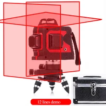 12/8 лазерный уровень 360 вертикальный и горизонтальный самонивелирующийся перекрестный 3D лазерный уровень зеленый/красный луч