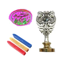 Винтажная сургучная Печать комплект печатей плавание рыбы морских водорослей металлический Дракон ручка свадебные приглашения Подпись специальная печать штамп