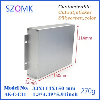 

4 pcs aluminium enclosure box extruder box power supply wall mounting aluminum box electronics 33*114*150 mm
