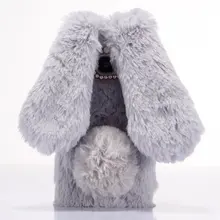 3D прекрасный мультфильм теплый плюш пушистый Pet Кролик ТПУ Soft Back Cover Case S для Samsung Galaxy S7/S7 край длинные уши Телефон Case