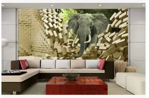

3d обои на заказ, бумажный слон, 3d стереоскопический креативный космос, 3d обои