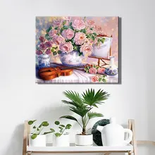 Краска от numbes художественная живопись по номерам работа Красивая быть riotous с цветом жизни картина для декора комнаты подарок руководство