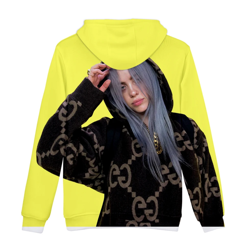 Харадзюку толстовка с принтом Новая американская певица Billie Eilish 3D толстовки женские толстовки мужские пуловеры 3D Billie Eilish толстовки пальто
