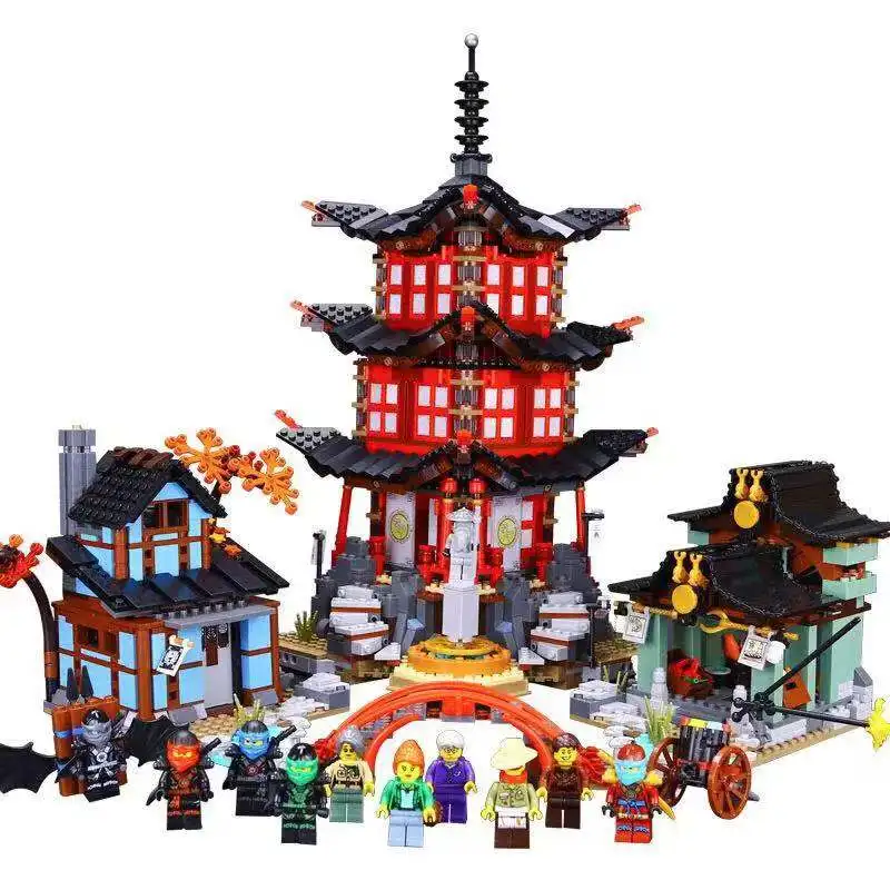 

Lepingly 2150pcs Compatible legoing 70751 Ninjago sets New Ninja Temple of Airjitzu Jay Kai Building Block Bricks Toys Gifts