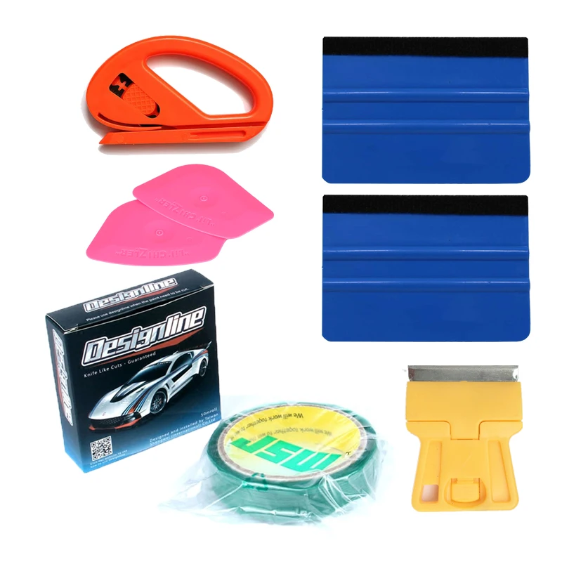 

1/8"/3.5mm 50meter Wide Design Line Knifeless Tape Cutting Tape Wrap Film Car Wrapping Tool Kit