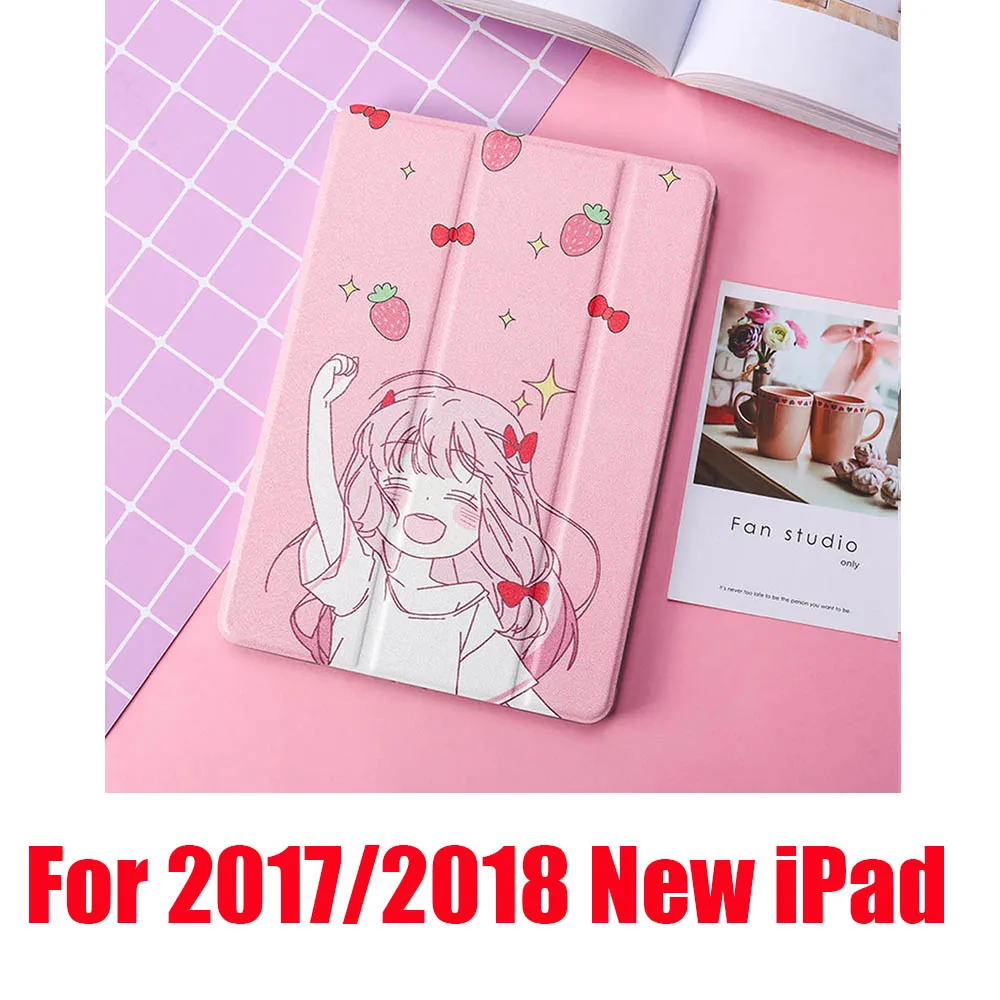 Чехол для iPad 2/3/4 Mini 1 iPad 5 Air iPad iPad 10,5 Pro 9,7 Мягкий противоударный пылезащищенные силиконовые милый пленка с полным покрытием - Цвет: Pink 2017 2018 New