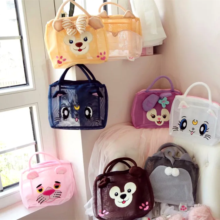 Мультяшная японская прозрачная косметичка Duffy Bear Stellalou Розовая пантера Сейлор