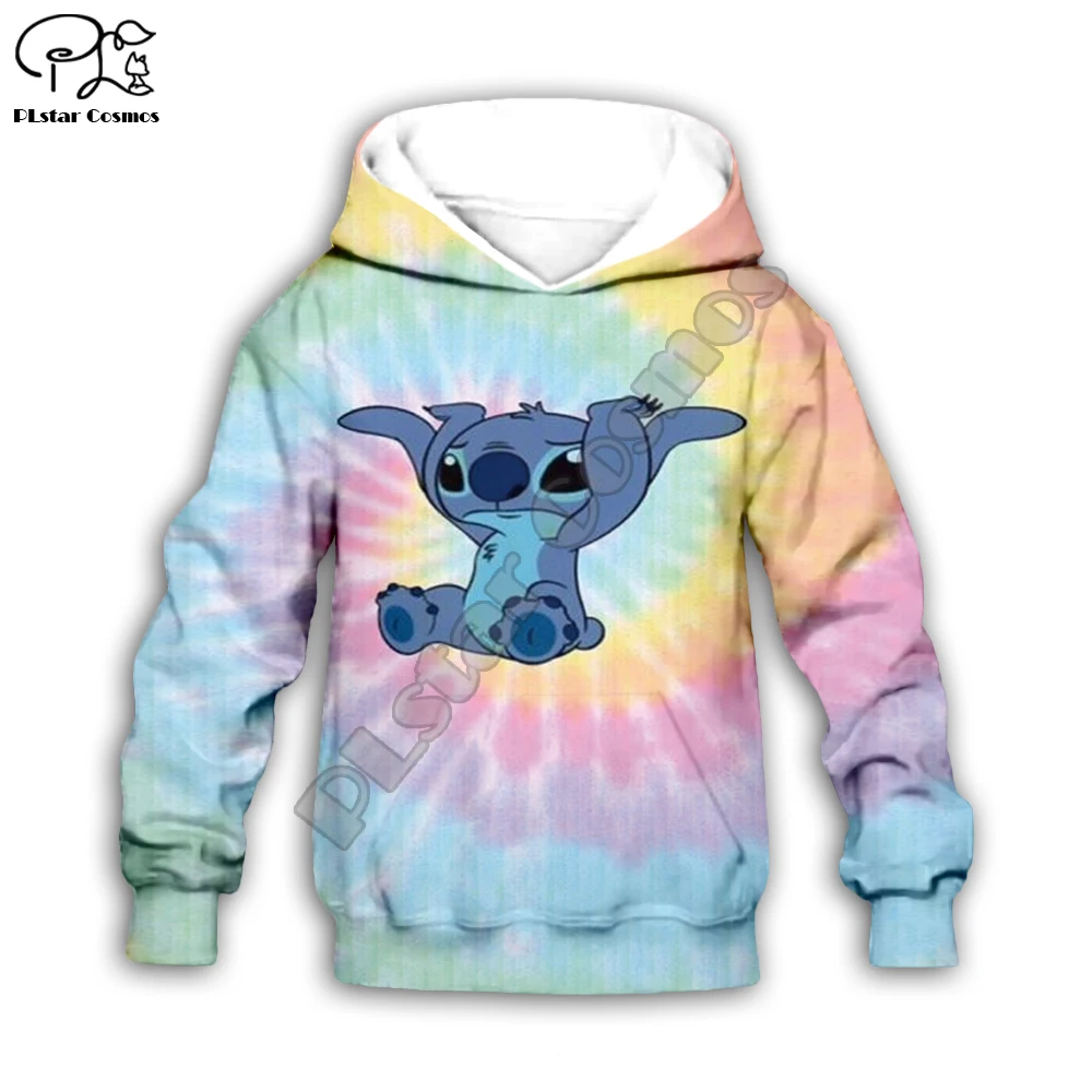 Anime kawaii Lilo Stitch 3d print Kids Cartoon pink Hoodies/zipper/child baby long sleeve sweatshirt/tshirt/summer shorts/pant