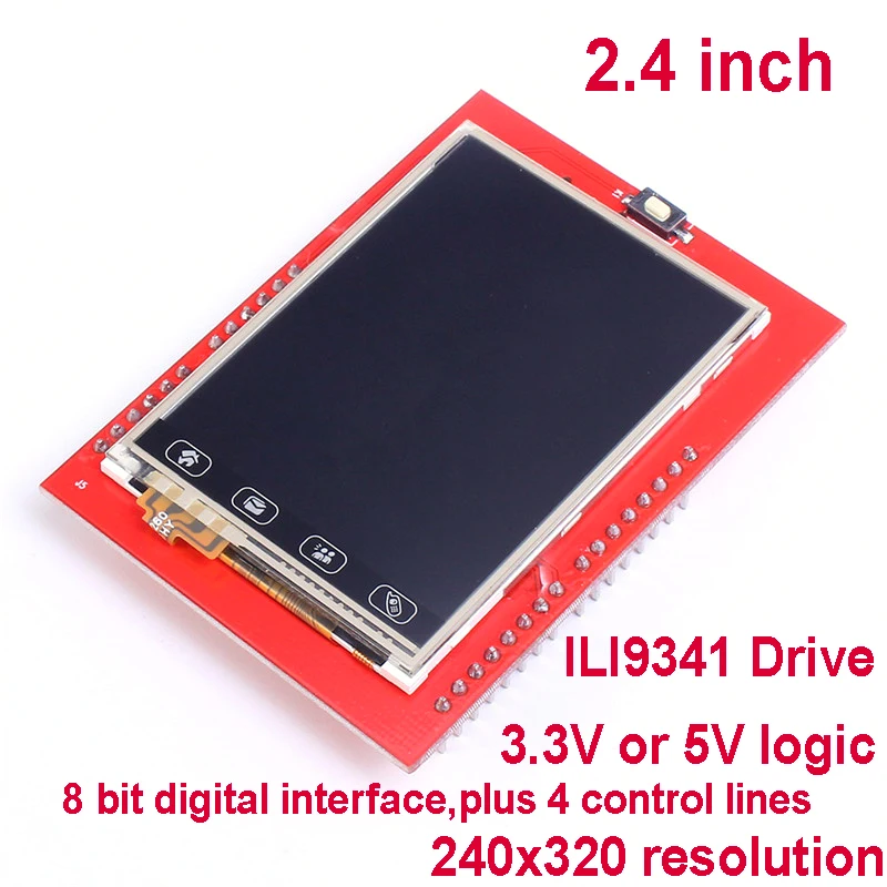 2.4 tft lcd shield work with 3.3v factory