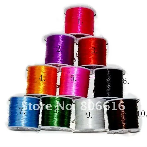 

0.5MM*80M/Pcs 5Pcs/Lot Mixed Color Elastic Rubber Wires Ropes Beadings Acrylic Cords Jewelry Findings/Fittings