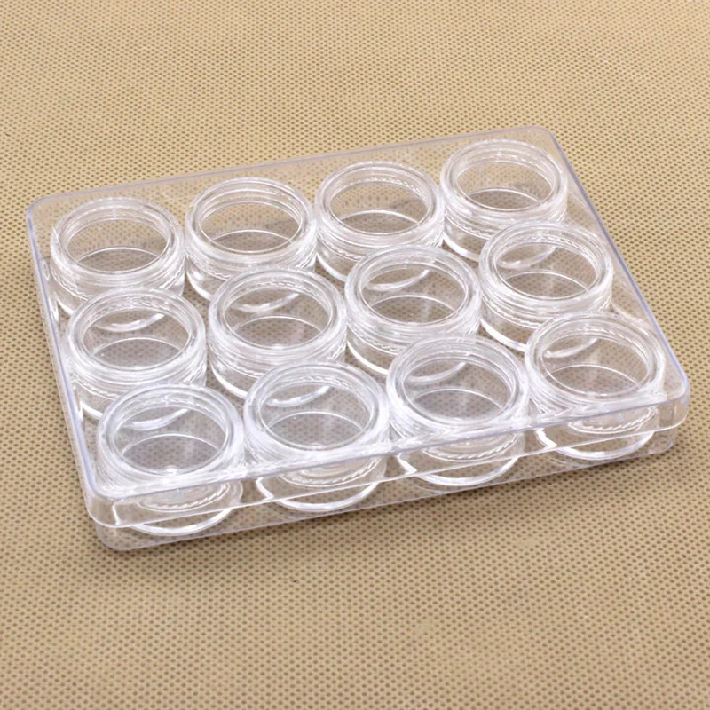 

12 Grids Jewelry Embroidery Storage Box Medicine Diamond Painting Accessory Boxes Case Beads Cross Stitch Tools Organizer