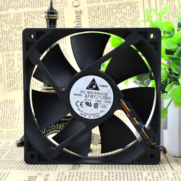 

Delta fan AFB1212SH 12CM 120MM 1225 12025 12 * 12 * 2.5CM 120 * 120 * 25MM 12V 0.80A Cooling Fan Good Quality