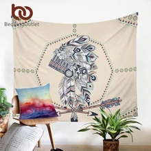 Ropa de cama de plumas tapiz Tribal decorativo colgante de pared para sábana para cama de hogar estampado de flechas colchas Vintage