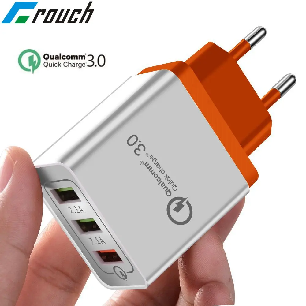 USB Charger Quick Charge 3.0 Fast Charger 3 Port QC2.0 18W Portable Wall USB Power Adapter Charging for Universal Phone Chargers