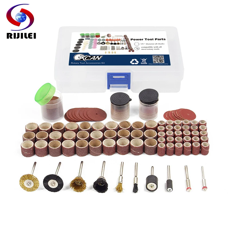 RIJILEI 150 шт. Grinder Tools Kit Ротари Полировка Комплект Мини дрель шлифовальный Бит Комплект для резки резьба мясорубку глава абразивный инструмент