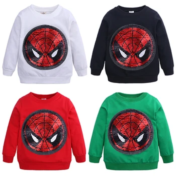 

Baby Boys T Shirt Spiderman & Captain America Cotton Hoodie Sweater Shirt Children Kids Sport Causal T Shirt Outerwear Clothing