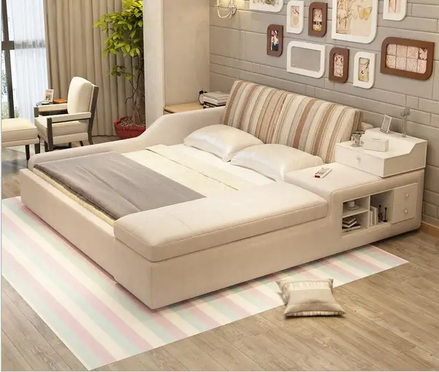 Bed bank bank rijst opslag doek art bed 1.8 meters van dubbele bed kan