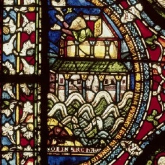 Noah's Ark  Stained Glass Poster Print (18 x 24)