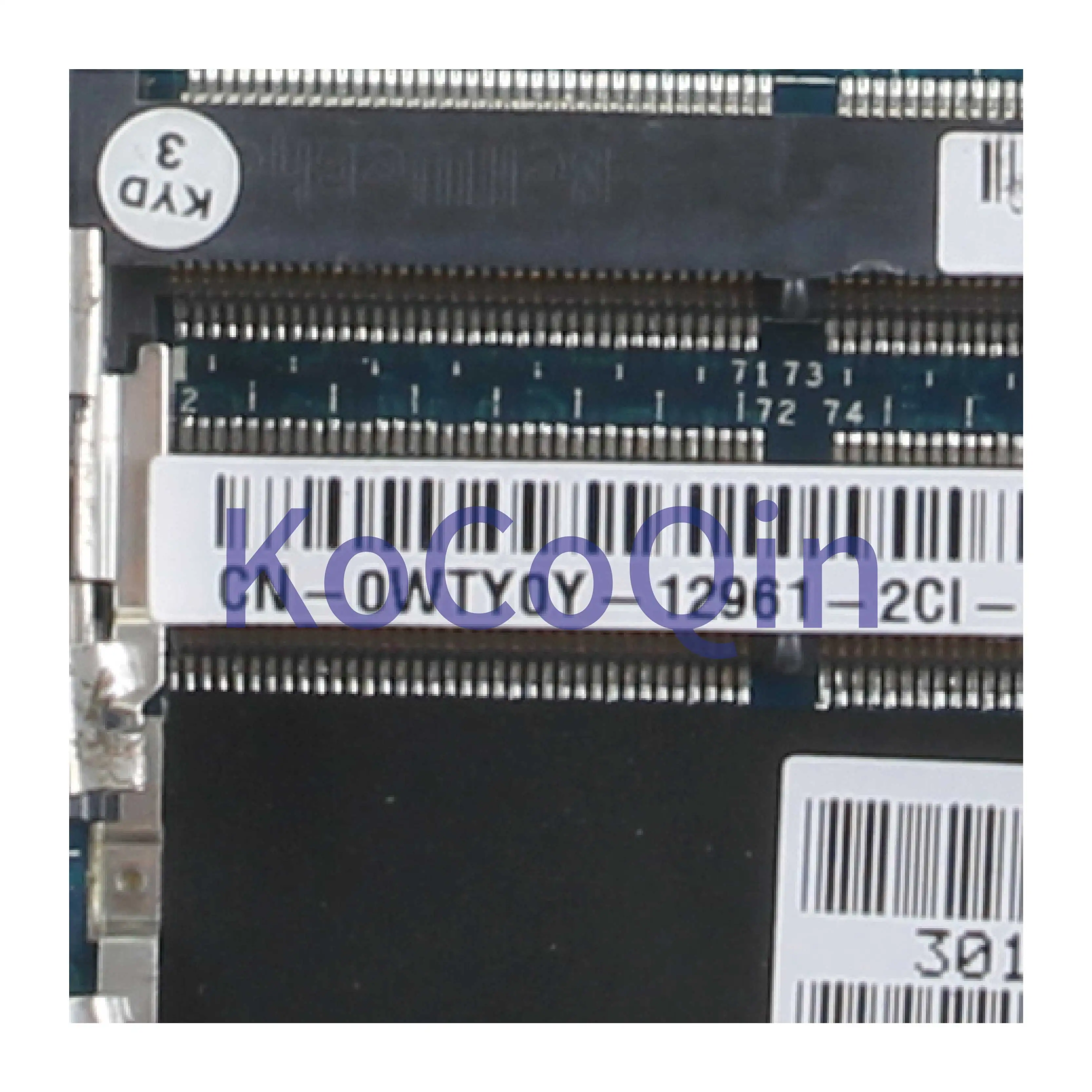 remarkable  KoCoQin Laptop motherboard For DELL Inspiron 17R 3721 5721 Mainboard CN-0WTY0Y 0WTY0Y LA-9102P CPU 
