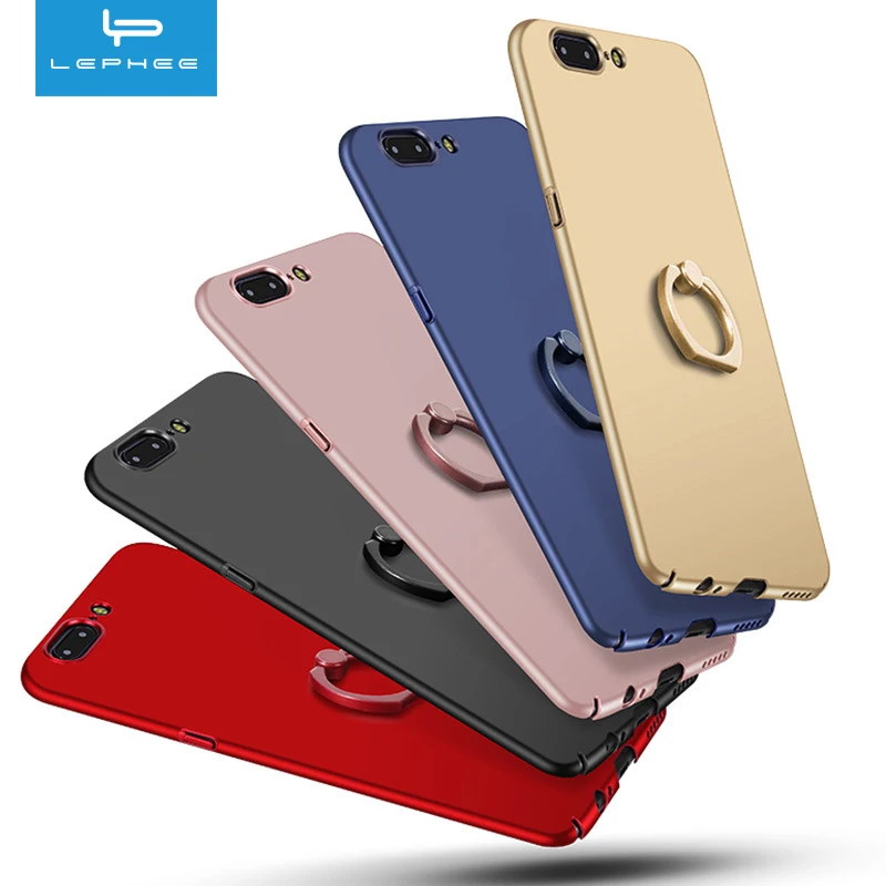 

For Oneplus 6 Case Cover One Plus 6 Cover Rotating Ring Holder Phone Case Slim Hard PC Matte For Oneplus 5T Cover One Plus 7 PRO